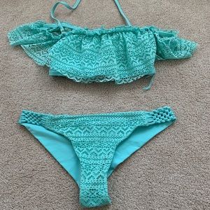 Ardene Off the Shoulder Teal Bikini